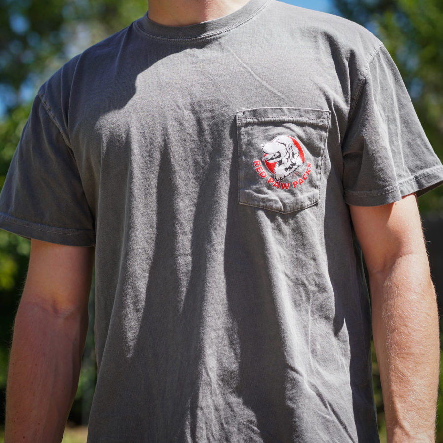 Red Paw Pocket T Shirt
