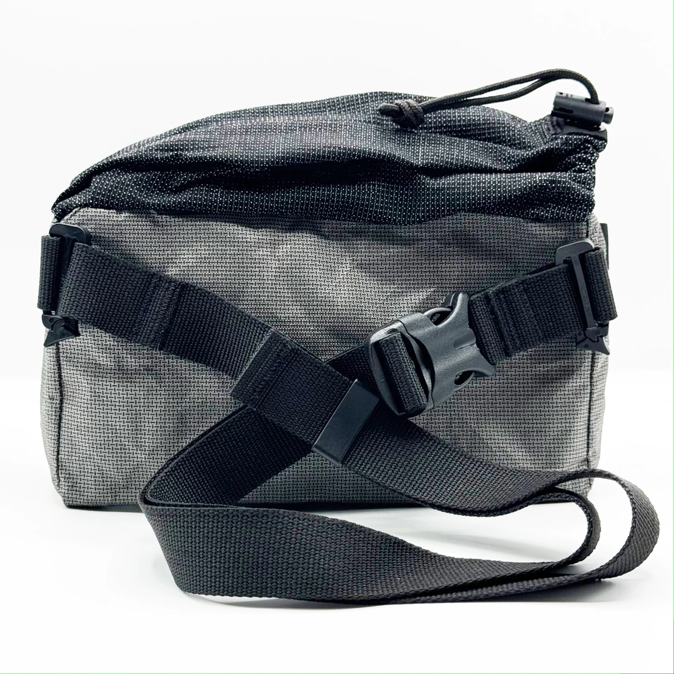 Back of the Flex Fanny Pack with its removable webbing hipbelt and buckle