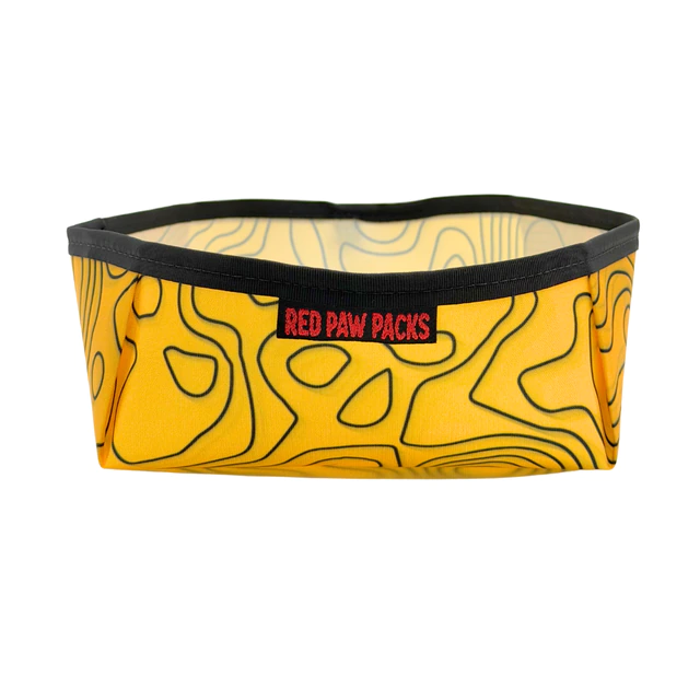 Ultralight Dog Bowl in Yellow Topo V15