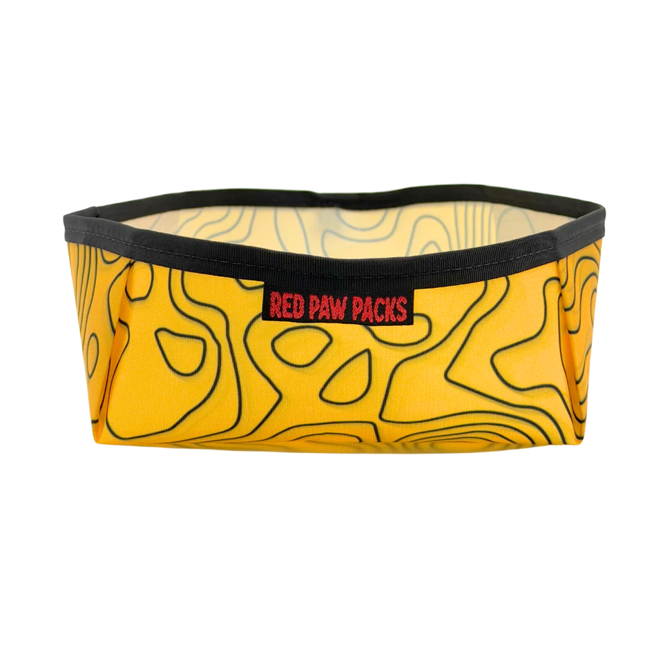 Ultralight Dog Bowl in Yellow Topo V15